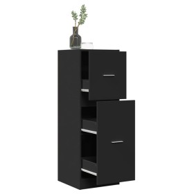 Armario botiquín madera de ingeniería negro 40x41x118 cm de , Taquillas y armarios de almacenamiento - Ref: Foro24-855197, Pr...