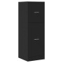 Engineered wood black medicine cabinet 40x41x118 cm by , Lockers and storage cabinets - Ref: Foro24-855197, Price: 87,80 €, D...