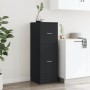 Engineered wood black medicine cabinet 40x41x118 cm by , Lockers and storage cabinets - Ref: Foro24-855197, Price: 87,80 €, D...