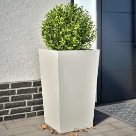 2 white steel planters 45x45x75 cm by , Pots and planters - Ref: Foro24-851097, Price: 135,24 €, Discount: %