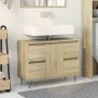 Mueble de baño madera de ingeniería roble Sonoma 80x33x60 cm de , Muebles de baño - Ref: Foro24-849683, Precio: 88,34 €, Desc...