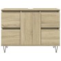 Mueble de baño madera de ingeniería roble Sonoma 80x33x60 cm de , Muebles de baño - Ref: Foro24-849683, Precio: 88,34 €, Desc...