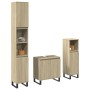 3-piece bathroom furniture set made of Sonoma oak plywood. by , Bathroom furniture - Ref: Foro24-3307675, Price: 197,29 €, Di...