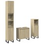 Set de muebles de baño 3 pzas madera contrachapada roble Sonoma de , Muebles de baño - Ref: Foro24-3307675, Precio: 198,32 €,...