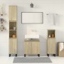 3-piece bathroom furniture set made of Sonoma oak plywood. by , Bathroom furniture - Ref: Foro24-3307675, Price: 197,29 €, Di...