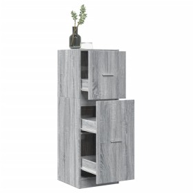 Armario botiquín madera ingeniería gris Sonoma 40x41x118 cm de , Taquillas y armarios de almacenamiento - Ref: Foro24-855201,...