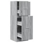 Armario botiquín madera ingeniería gris Sonoma 40x41x118 cm de , Taquillas y armarios de almacenamiento - Ref: Foro24-855201,...