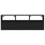 Wall-mounted TV stand with LED lights black 130x31x45 cm by , TV Furniture - Ref: Foro24-852342, Price: 109,99 €, Discount: %