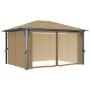 Pavillon mit grau-taupefarbenem Aluminiumvorhang 400x300 cm von vidaXL, Zelte und Pavillons - Ref: Foro24-313894, Preis: 574,...