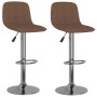 Kitchen stools 2 units brown fabric by , Kitchen stools - Ref: Foro24-333948, Price: 124,44 €, Discount: %