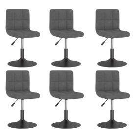 Sillas de comedor giratorias 6 unidades terciopelo gris oscuro de , Sillas de comedor - Ref: Foro24-3087493, Precio: 360,64 €...