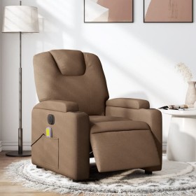 Sillón reclinable de masaje eléctrico tela marrón de , Sillones - Ref: Foro24-3204360, Precio: 271,65 €, Descuento: %