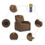 Electric massage recliner chair in brown fabric by , Armchairs - Ref: Foro24-3204360, Price: 273,79 €, Discount: %