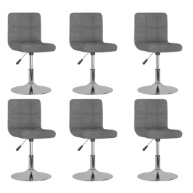 Swivel dining chairs, 6 units, light gray fabric by , dining chairs - Ref: Foro24-3087458, Price: 293,41 €, Discount: %