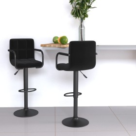 Kitchen stools 2 units black fabric by , Kitchen stools - Ref: Foro24-334641, Price: 159,90 €, Discount: %