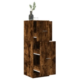 Engineered smoked oak wood medicine cabinet 40x41x118 cm by , Lockers and storage cabinets - Ref: Foro24-855200, Price: 85,34...