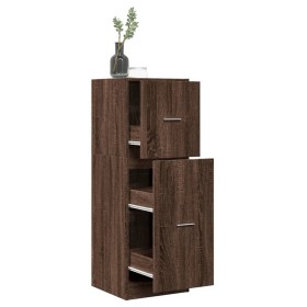 Medicine cabinet made of brown oak wood, 40x41x118 cm. by , Lockers and storage cabinets - Ref: Foro24-855202, Price: 87,99 €...