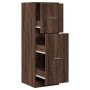 Medicine cabinet made of brown oak wood, 40x41x118 cm. by , Lockers and storage cabinets - Ref: Foro24-855202, Price: 87,80 €...