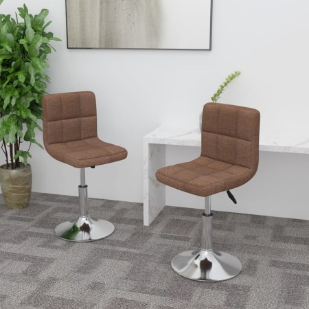 Swivel dining chairs, 2 units, brown fabric by , dining chairs - Ref: Foro24-334212, Price: 103,07 €, Discount: %