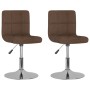 Swivel dining chairs, 2 units, brown fabric by , dining chairs - Ref: Foro24-334212, Price: 103,07 €, Discount: %