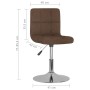 Swivel dining chairs, 2 units, brown fabric by , dining chairs - Ref: Foro24-334212, Price: 103,07 €, Discount: %