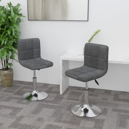 Swivel dining chairs 2 units dark gray fabric by , dining chairs - Ref: Foro24-334210, Price: 112,46 €, Discount: %