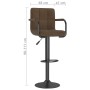 Kitchen stools, 2 units, brown fabric by , Kitchen stools - Ref: Foro24-334638, Price: 148,99 €, Discount: %