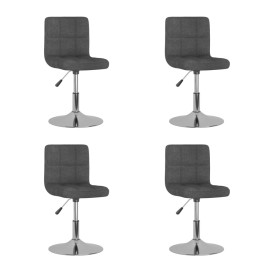 Sillas de comedor giratorias 4 unidades tela gris oscuro de , Sillas de comedor - Ref: Foro24-3087449, Precio: 215,99 €, Desc...