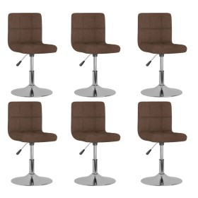 6 swivel dining chairs, brown fabric. by , dining chairs - Ref: Foro24-3087461, Price: 293,41 €, Discount: %