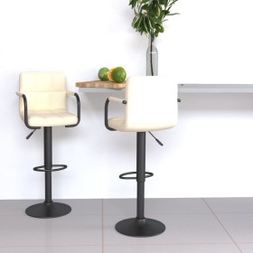 Kitchen stools 2 units cream fabric by , Kitchen stools - Ref: Foro24-334637, Price: 139,99 €, Discount: %