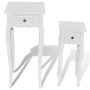 Juego de 2 mesitas apilables con cajón blanco de vidaXL, Mesas auxiliares - Ref: Foro24-241146, Precio: 167,42 €, Descuento: %