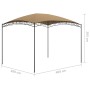 Cenador gris taupé 3x4x2,65 m 180 g/m² de vidaXL, Carpas y cenadores - Ref: Foro24-313910, Precio: 169,99 €, Descuento: %