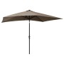 Umbrella with LED and taupe gray steel pole 2x3 m by vidaXL, Umbrellas - Ref: Foro24-313789, Price: 76,34 €, Discount: %