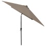 Umbrella with LED and taupe gray steel pole 2x3 m by vidaXL, Umbrellas - Ref: Foro24-313789, Price: 76,34 €, Discount: %