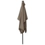 Umbrella with LED and taupe gray steel pole 2x3 m by vidaXL, Umbrellas - Ref: Foro24-313789, Price: 76,34 €, Discount: %