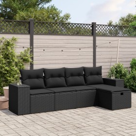 Gartenmöbel-Set 5-teilig mit schwarzen Polstern aus synthetischem Rattan von , Gartensets - Ref: Foro24-3264391, Preis: 334,7...