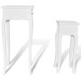 Juego de 2 mesitas apilables con cajón blanco de vidaXL, Mesas auxiliares - Ref: Foro24-241146, Precio: 167,42 €, Descuento: %