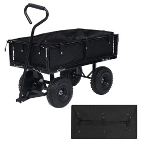 Garden cart cover black fabric 81x41x21 cm by vidaXL, Forklift parts - Ref: Foro24-92585, Price: 18,95 €, Discount: %