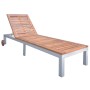 Sun lounger with solid acacia wood and galvanized steel cushion. by , Loungers - Ref: Foro24-3061555, Price: 270,93 €, Discou...