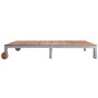 Sun lounger with solid acacia wood and galvanized steel cushion. by , Loungers - Ref: Foro24-3061555, Price: 270,93 €, Discou...