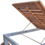 Sun lounger with solid acacia wood and galvanized steel cushion. by , Loungers - Ref: Foro24-3061555, Price: 270,93 €, Discou...