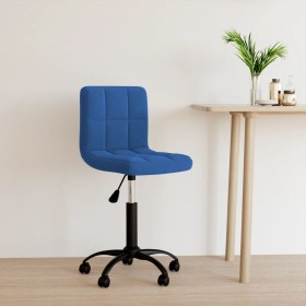 Silla de oficina giratoria de terciopelo azul de , Sillas de oficina - Ref: Foro24-334360, Precio: 85,09 €, Descuento: %