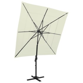 4-level parasol with sand aluminum pole 250x250 cm by vidaXL, Umbrellas - Ref: Foro24-313820, Price: 194,12 €, Discount: %