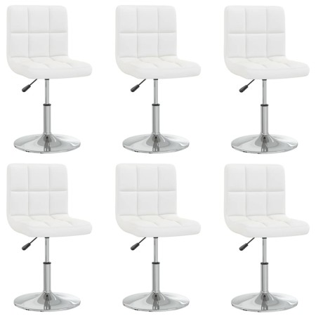 Sillas de comedor 6 unidades cuero sintético blanco de , Sillas de comedor - Ref: Foro24-3087428, Precio: 334,44 €, Descuento: %