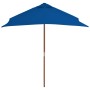 Garden umbrella with blue wooden pole 150x200 cm by vidaXL, Umbrellas - Ref: Foro24-313885, Price: 41,35 €, Discount: %