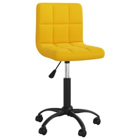 Mustard yellow velvet swivel dining chair by , dining chairs - Ref: Foro24-3087603, Price: 82,99 €, Discount: %