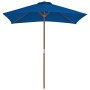 Garden umbrella with blue wooden pole 150x200 cm by vidaXL, Umbrellas - Ref: Foro24-313885, Price: 41,35 €, Discount: %