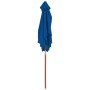 Garden umbrella with blue wooden pole 150x200 cm by vidaXL, Umbrellas - Ref: Foro24-313885, Price: 41,35 €, Discount: %