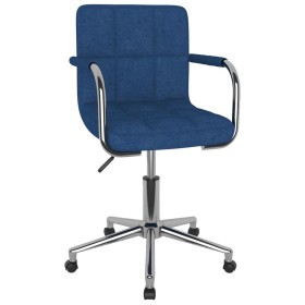 Silla de comedor giratoria tela azul de , Sillas de comedor - Ref: Foro24-3088159, Precio: 93,99 €, Descuento: %