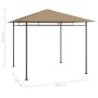 Taupe gray gazebo 3x3x2.7 m 180 g/m² by vidaXL, Tents and gazebos - Ref: Foro24-313919, Price: 185,21 €, Discount: %